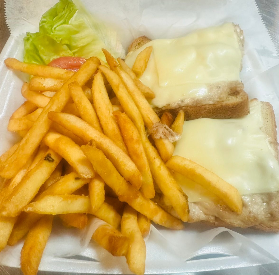 Tuna Melt Club Sandwich.