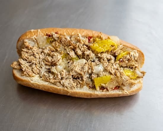 Special Chicken Cheesesteak Sandwich.
